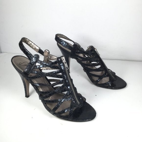 Fergie Jonas Caged Heels Black Size 9.5